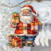 G. Debrekht Merry Delivery Santa Wooden Ornaments By