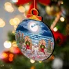 G. Debrekht Moonlight Christmas Holiday Wooden Christmas Ornament By D. Gelsinger