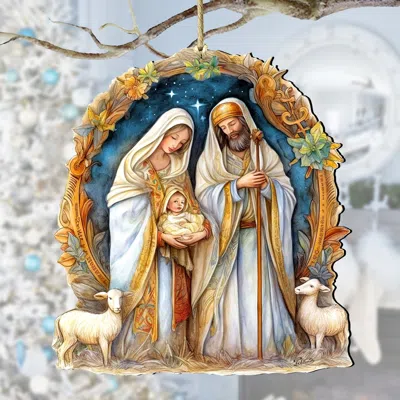 G. Debrekht Nostalgic Nativity Scene Wooden Ornaments By  In Multi