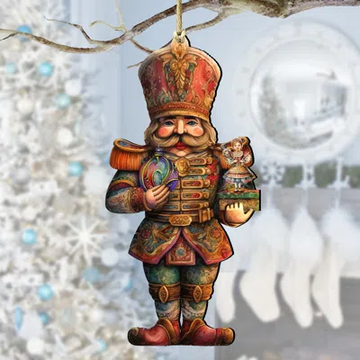 G. Debrekht Nutcracker With Clara Wooden Ornaments By  In Multi