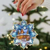 G. Debrekht Santa's Cottage Snowflake Wooden Christmas Ornament By