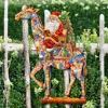 G. Debrekht Santa's Giraffe Adventure Holiday Door Decor By
