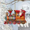 G. Debrekht Santa's Train Wooden Ornaments By