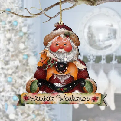 G. Debrekht Santa's Workshop Wooden Ornaments By J. Mills-price In Multi