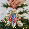 G. Debrekht Set Of 2 - Blue Bird Snowflake Wooden Christmas Ornaments By