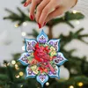 G. Debrekht Set Of 2 - Cardinal Snowflake Wooden Christmas Ornaments By