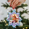 G. Debrekht Set Of 2 - Christmas Red Barn Snowflake Wooden Christmas Ornaments By