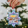 G. Debrekht Set Of 2 - Christmas Village Snowflake Wooden Christmas Ornaments By