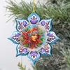 G. Debrekht Set Of 2 - Frosty Fairy Snowflake Wooden Christmas Ornaments By