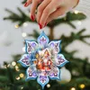 G. Debrekht Set Of 2 - Santa With Reindeer Snowflake Wooden Christmas Ornaments By