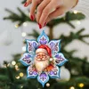 G. Debrekht Set Of 2 - Smiling Santa Snowflake Wooden Christmas Ornaments By