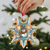 G. Debrekht Set Of 2 - Snowman Snowflake Wooden Christmas Ornaments By