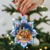 G. Debrekht Set Of 2 - Three King's Journey Snowflake Wooden Christmas Ornaments By