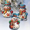 G. Debrekht Snowman Decorative Wooden Christmas Ornaments Set Of 3 By