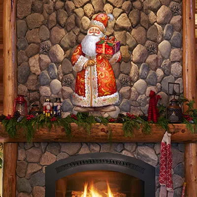 G. Debrekht St. Nick's Gift Holiday Door Decor By  In Multi