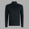 G/fore Brushed Back Tech Quarter Zip In Onyx
