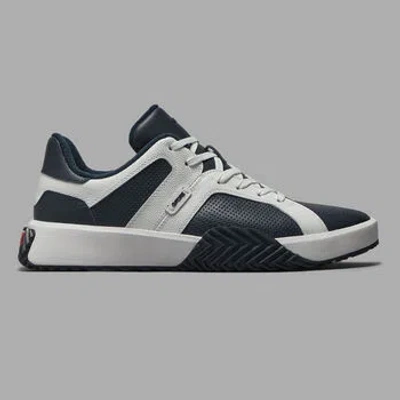 G/fore G.112 Leather Street Shoe In Snow / Twilight
