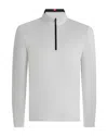 G/fore Brushed Back Tech Quarter Zip Pullover In Light Grey Melange