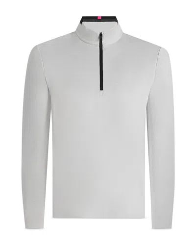 G/fore Brushed Back Tech Quarter Zip Pullover In Light Grey Melange
