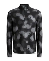 G/fore Brushed Quarter Zip Tech Tee In Onyx Blur