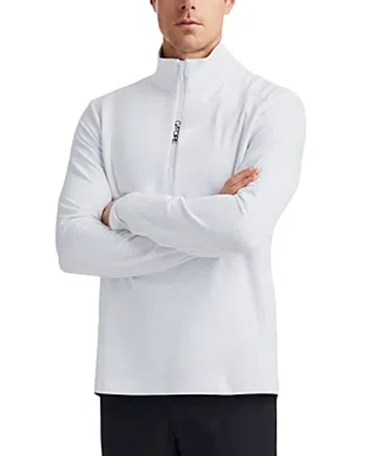 G/fore Brushed Quarter Zip Tech Tee In Snow