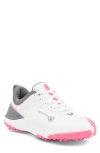 G/fore G/18 Golf Shoe In Snow/knockout Pink