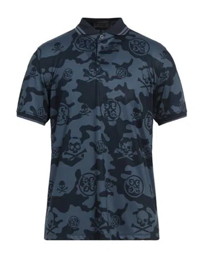 G/fore Man Polo Shirt Blue Size M Polyester, Elastane