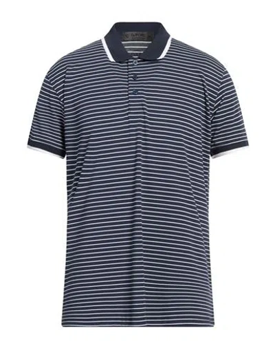 G/fore Man Polo Shirt Navy Size Xl Nylon, Polyester, Elastane In Navy Blue