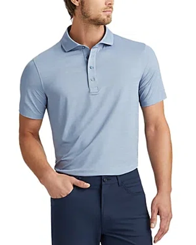 G/fore Melange Ice Nylon Stretch Polo Shirt In Heather Slate
