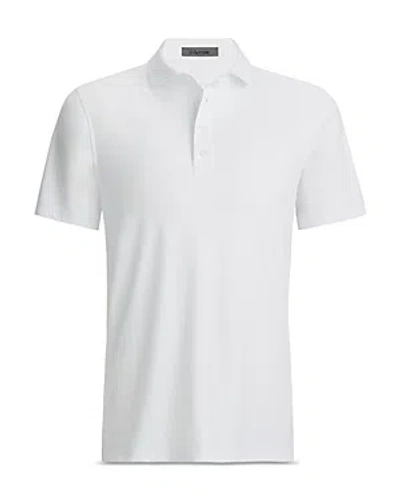 G/fore Melange Ice Nylon Stretch Polo Shirt In Heather Snow