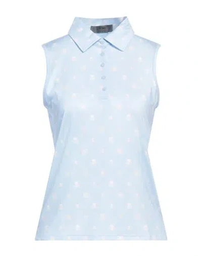 G/fore Woman Polo Shirt Sky Blue Size S Polyester, Elastane