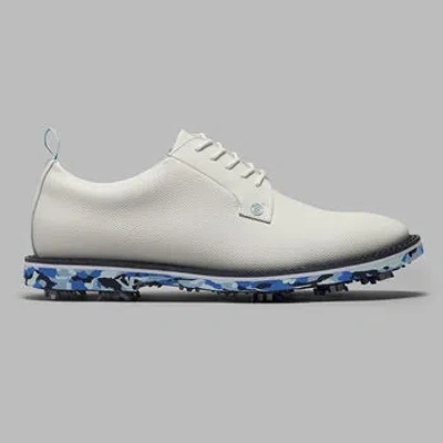 G/fore Men's Gallivanter G/lock Leather Camo Sole Golf Shoe In Snow