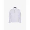G/fore Mens Brushed-back Tech Quarter-zip Stretch-woven Sweatshirt Light Grey Melange In Light Grey Melange