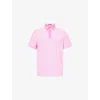 G/fore Mens Feeder Stripe Fine Tech Jersey Polo Shirt Knockout Pink In Knockout Pink