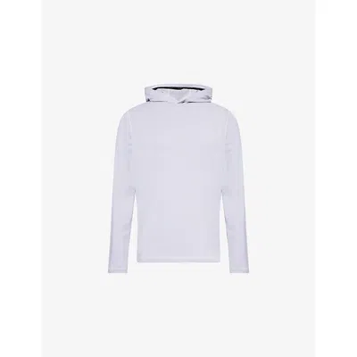 G/fore Mens Light Heather Grey Brushed-back Tech Stretch-woven Hoody
