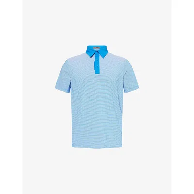 G/fore Mens Lisbon Feeder Stripe Fine Tech Jersey Polo Shirt