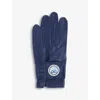 G/fore Mens Patriot Navy Left Signature Leather Golf Glove In Patriot Navy