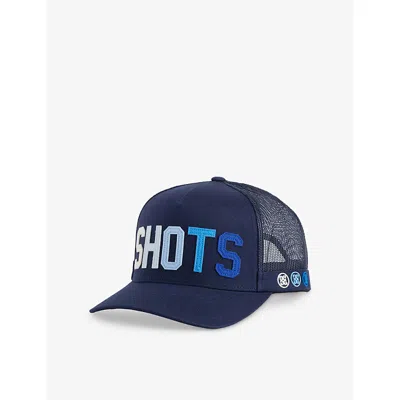 G/fore Mens Twilight Shots Logo-embroidered Woven Trucker Hat
