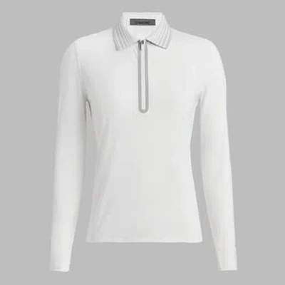 G/fore Silky Tech Nylon Quarter Zip Polo In Snow