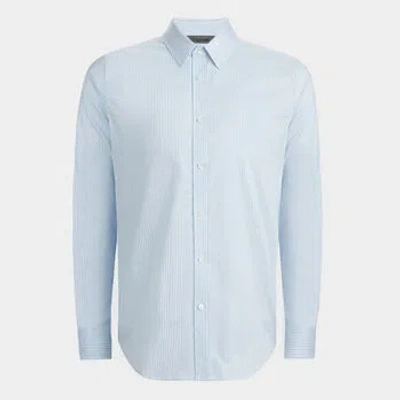 G/fore Spread Collar Striped Stretch Shirt In Baja