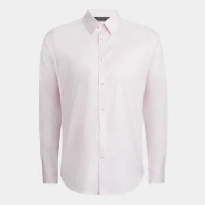 G/fore Spread Collar Striped Stretch Shirt In Blush