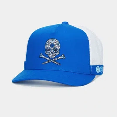 G/fore Sugar Skull & Tees Cotton Twill Trucker Hat In Racer