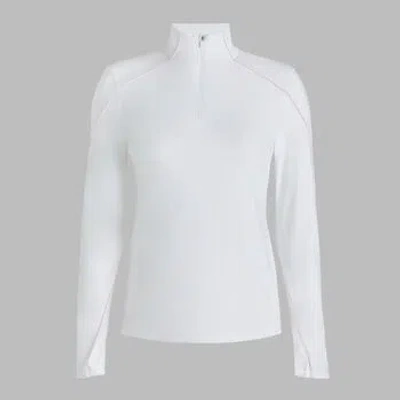 G/fore Sun Shield Silky Tech Nylon Quarter Zip Pullover In Snow / Blush