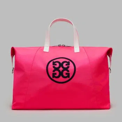 G/fore Tech Canvas Weekender In Knockout Pink