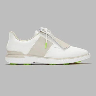 G/fore Women's Gallivan2r Side Stripe Kiltie Golf Shoe In Snow/stone