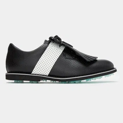 G/fore Women's Gallivanter Perforated Leather Kiltie Golf Shoe In Onyx