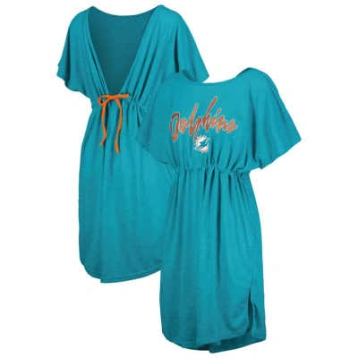 G-iii 4her By Carl Banks Aqua Miami Dolphins Versus Swim Coverup
