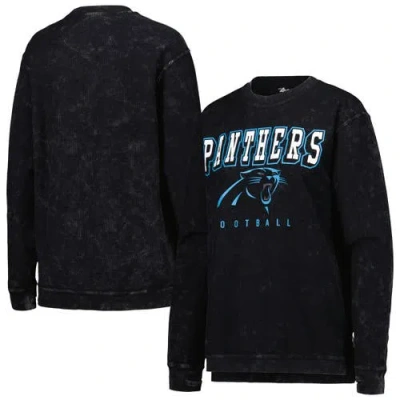 G-iii 4her By Carl Banks Black Carolina Panthers Comfy Cord Pullover Sweatshirt