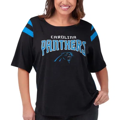 G-iii 4her By Carl Banks Black Carolina Panthers Plus Size Linebacker T-shirt