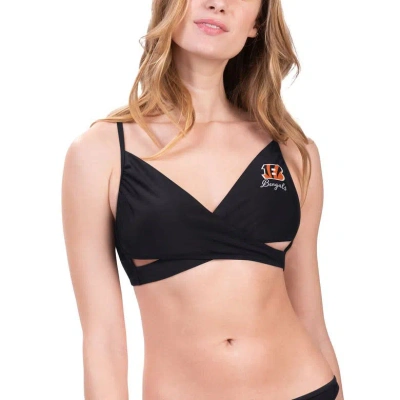 G-iii 4her By Carl Banks Black Cincinnati Bengals Hall Of Fame Bikini Top